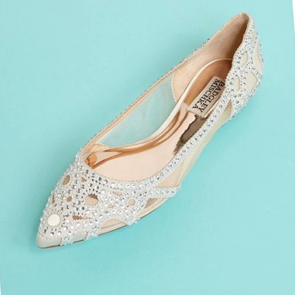 Bhldn ×Gigi Rhinestone-Embellished Pointed-Toe Flats - Picture 5 of 15